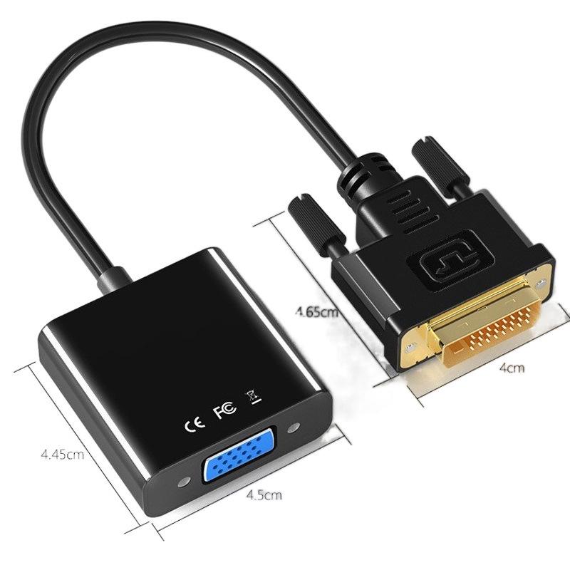 Cross-border DVI To VGA Adapter Cable - 1080P HD Converter with Chip
