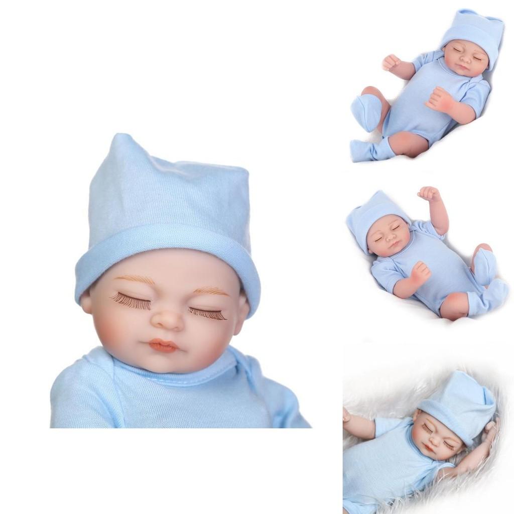 10-inch Lifelike Full Body Soft Vinyl Silicone Dolls For Girls Realistic Newborn Baby Companion