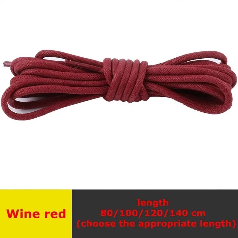 Wax Round Shoelaces for Boots and Dress Oxford Shoes Cotton Waterproof ShoeLaces Solid Polyester Rope Tie Long  80/100/120/140cm