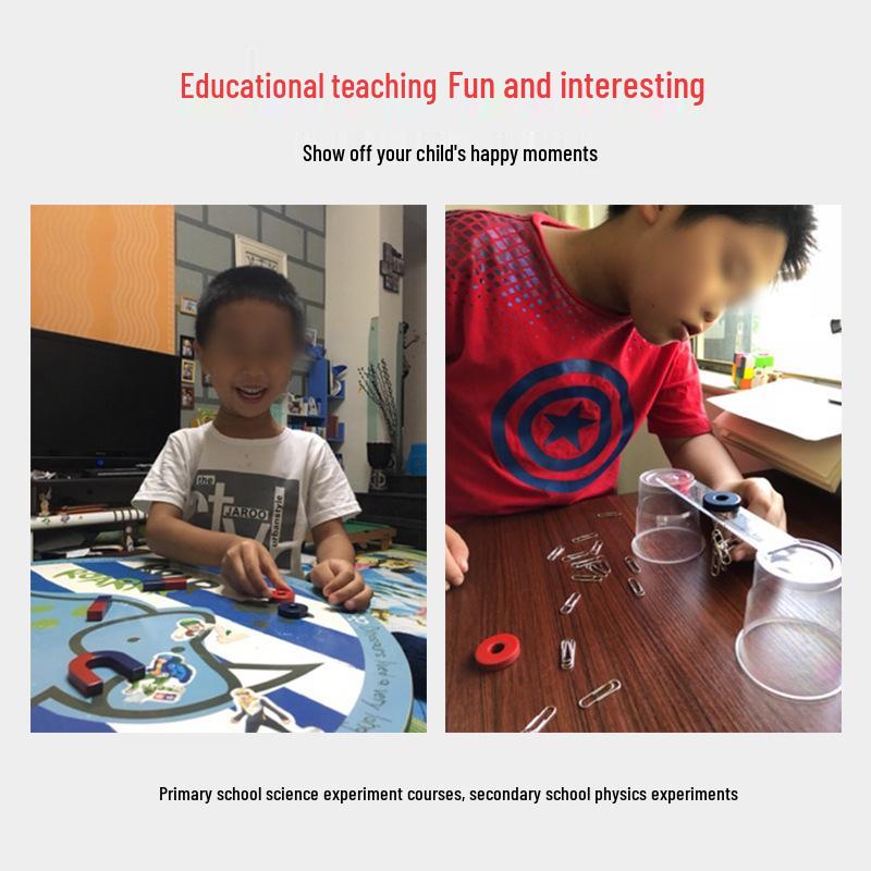 Science Experiment Magnet Set: Horseshoe, Bar, Ring, Levitation Magnetite, Compass, Magnetic Powder