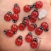 Vibrant Assorted Colors 50pcs Resin Ladybug Decorations , for DIY Crafts, Wedding & Party Embellishments, Ladybug Outdoor Decor