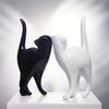 Stylish Cats Sculpture Modern Artistics Decors Resins Animal Statue for Home Entryway Desk or Bookshelves Display
