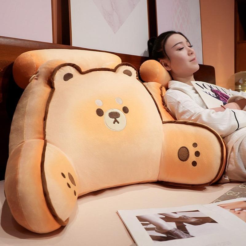 Removable washable cushions Bedhead backrest mat Cartoon butter biscuit pillows soft and comfortable sofa cushion lazy person Waist and Neck Pillow