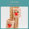 Kids' Wooden Clown Tipping Game: Hand-Eye Coordination & Parent-Child Fun