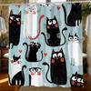 1pc Bathroom Shower Curtain, Cat Lovers' Gathering, Cute Pet Day Shower Curtain, Includes 12 Hooks, 180*180cm Bathroom Curtain