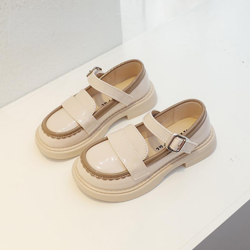 Pantofi de Prințesă pentru Fete Primăvară Toamnă Noi Pantofi cu Talpă Moale pentru Copii Pantofi Mici din Piele Stil Britanic Modă Pantofi Simpli cu Gura Pătrată