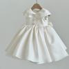 Baby Girl Satin Princess Dress Birthday Party Gown Flower Girl Dress
