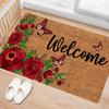 1Pcs Anti Fatigue Kitchen Rugs, Peony Butterfly  Print Waterproof Non-Slip Thick Cushioned Kitchen Mat Heavy Duty Comfort Standing Mat for Kitchen