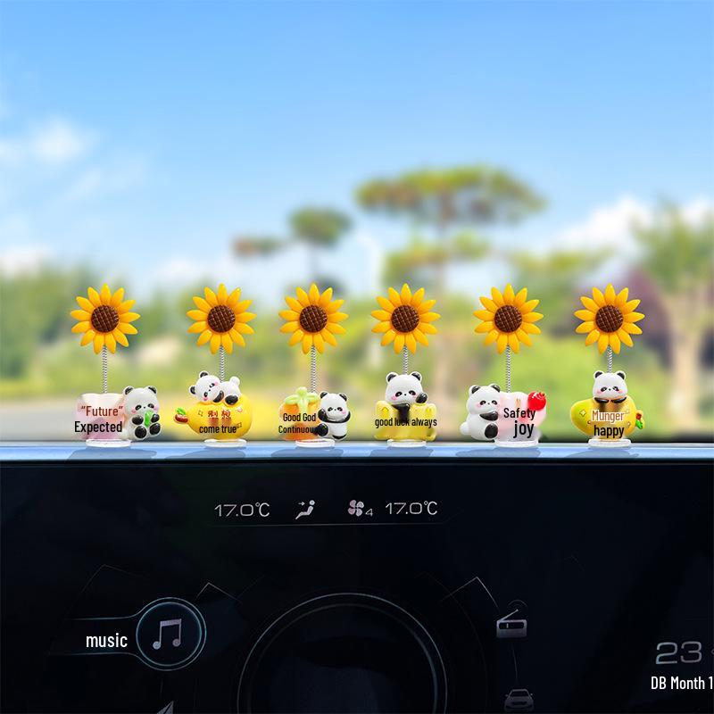 

Panda Blessing Car Ornaments: Cute Electric Desk & Car Decor for Stress Relief Multiple options available