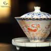 Dunhuang Flying Apsara Ru Kiln Ceramic Gaiwan Tea Set