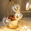 Romantic Fairy Lights Wooden Atmosphere Lamp LED Heart Shaped String Lights  Living Room