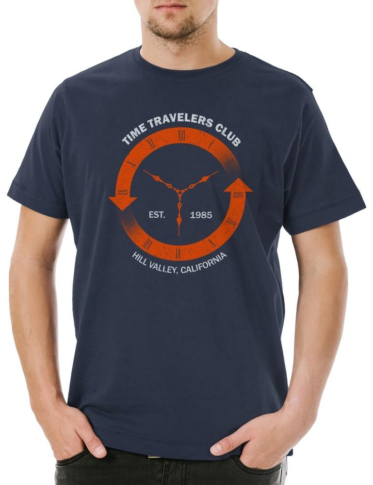 

Time Travelers Club Men s T-Shirt - Back To Shirt Back The In Future Die M