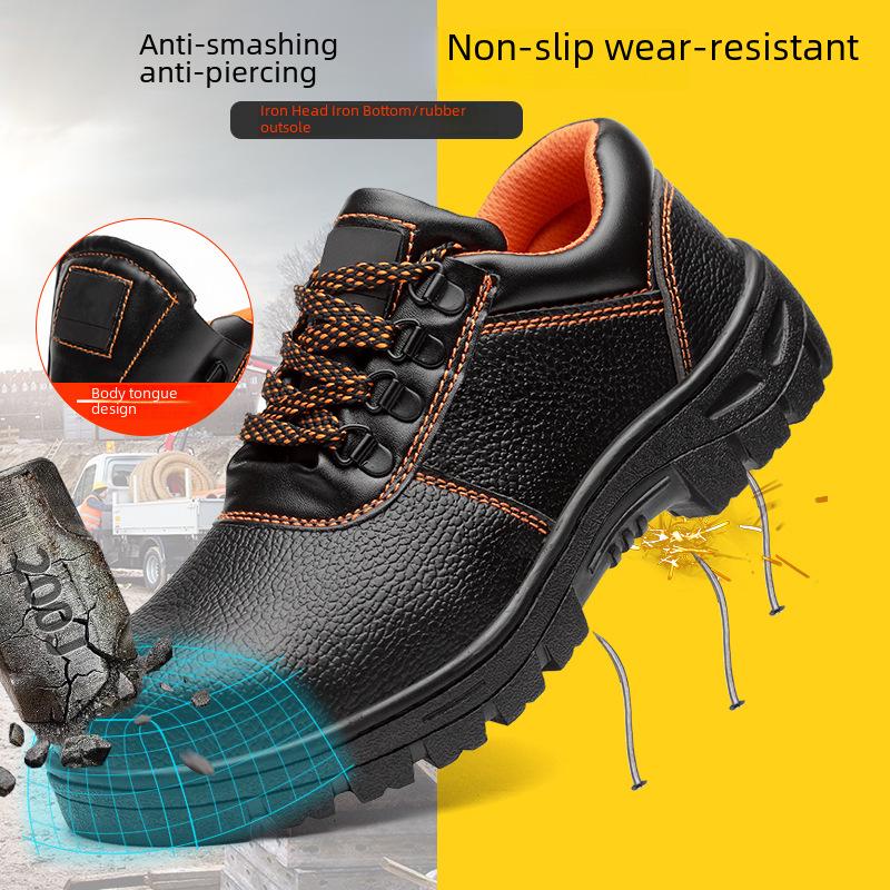 Men's and Women's Anti-Smash, Wear-Resistant, Breathable, Non-Slip, Anti-Puncture Safety Work Shoes