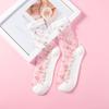 Ultra-thin Transparent Crystal Silk Socks Women Fashion Summer Harajuku Crew Socks Elastic Long Socks
