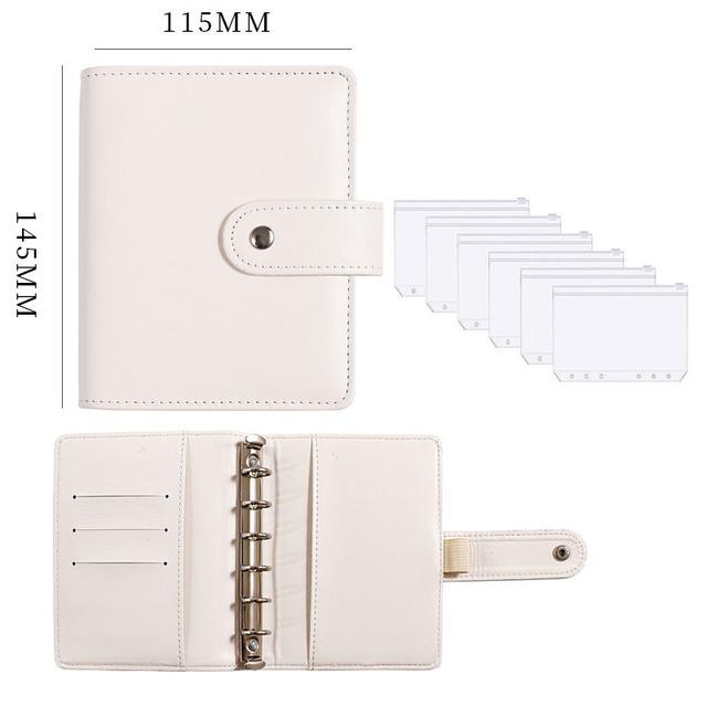 A7 Crocodile Pattern Leather Budget Binder Notebook Cash Envelopes System Set Binder Pockets Money Budget Saving Bill Organizer