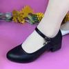 Mom shoes real soft leather flat-soled single shoes women's 2025 new autumn soft leather soft-soled women's shoes thick heel low heel small leather s