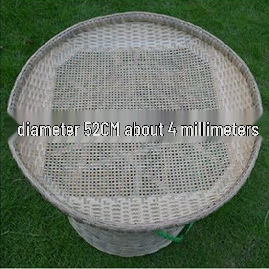 Handmade Round Bamboo Winnowing Basket - Large Farmhouse Decor and Drying Sieve