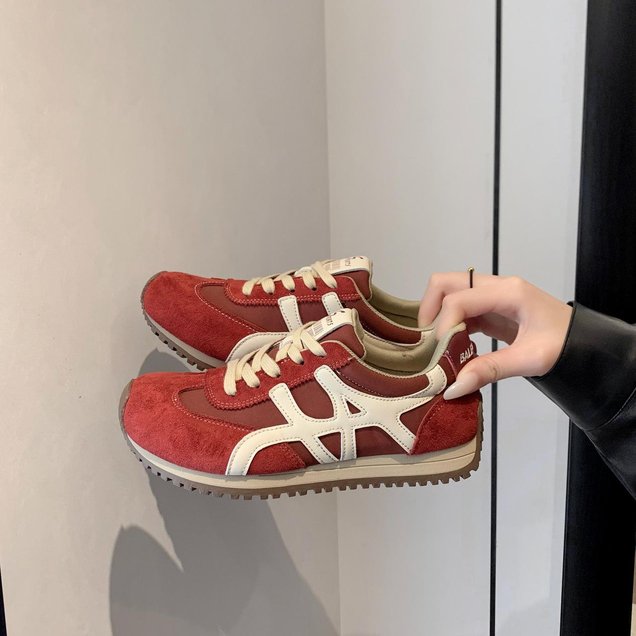 

Forrest Gump shoes women s 2025 new autumn fashion versatile casual shoes platform heightening sports shoes mesh single shoes 40 красный