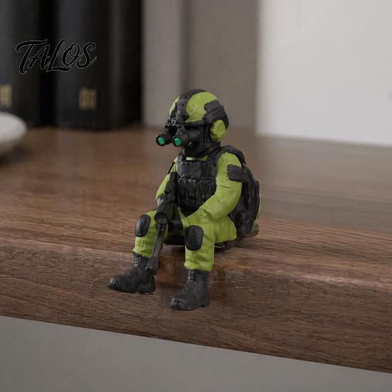 Military Action Figure 3D Printed Soldier Desktop Figurine, Model, Miniature Enthusiast Gift Ornament for Home Office Car Decor And Lovers Collectible