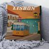 Vintage Travel City National Park Landscape 45*45cm Cushion Cover Pillow Cover Decor Pillowcase Home Pillowcase for Couch Pillow
