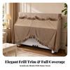 Velvet Piano Cover Dust-Shield for Home Music Rooms, Living Rooms