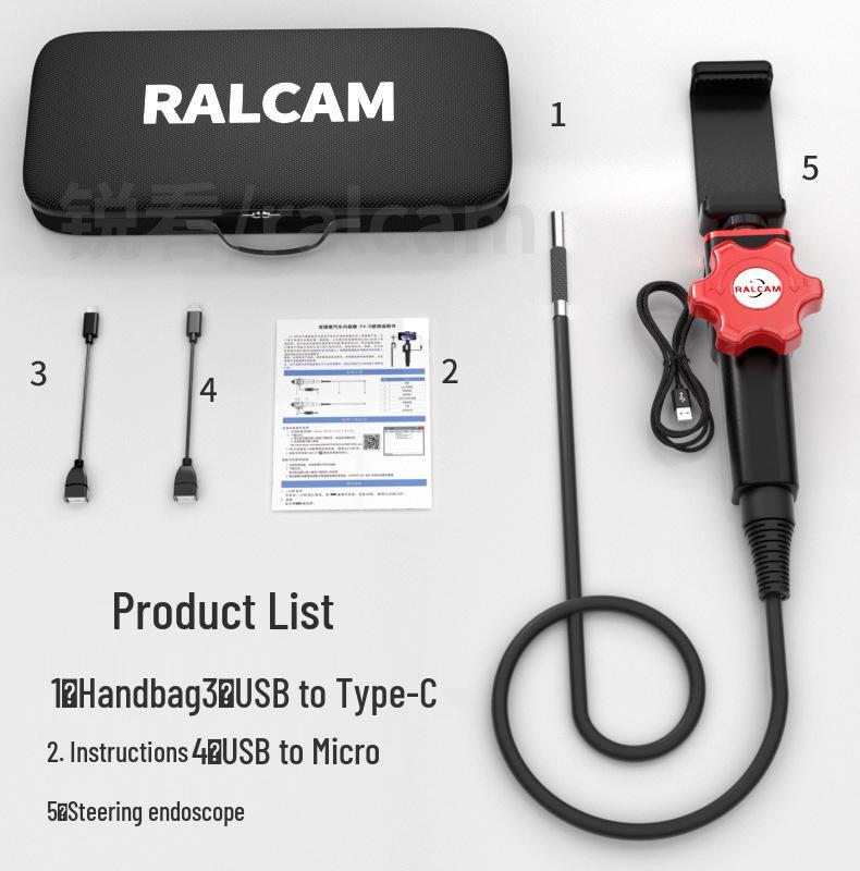 

Ralcam HD Эндоскоп для ремонта автомобилей: Подключение к мобильному устройству/компьютеру, Промышленное рулевое управление