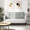 Back Pillow Light Gray 120 x 24 x 50 cm Velvet