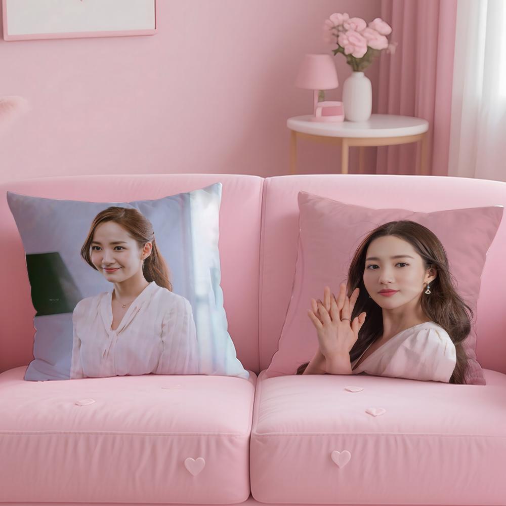 popular actress Park Min Young Cushion Cover Soft  EasyWash Pillow Case  Versatile for Couch Bed Travel and Office