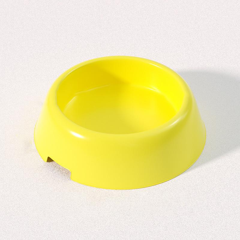 Bol Rond en Plastique pour Animaux de Compagnie Couleurs Bonbon Antidérapant Chien Chat Aliment Eau Abreuvoir Anti-Renversement Accessoires pour Animaux MIT