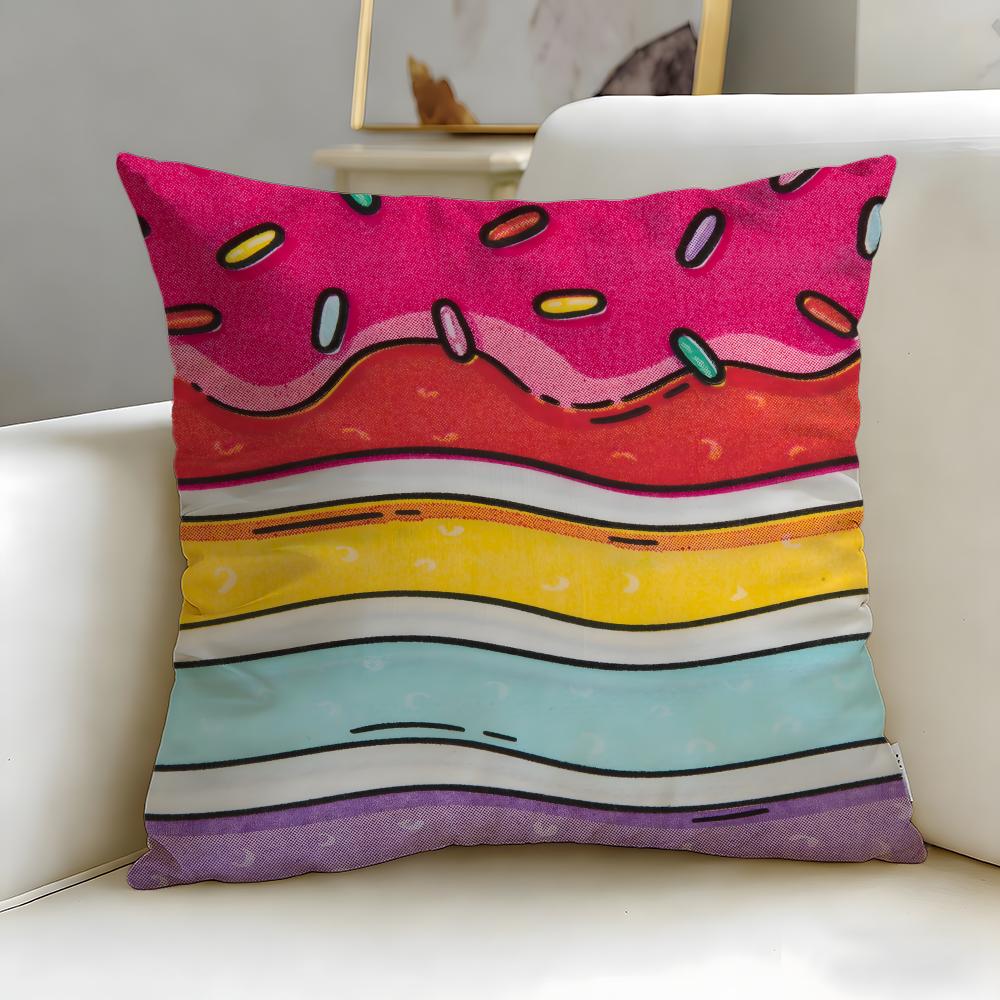 Cloud Background Pattern Cushion Cover Soft EasyWash Pillow Case Versatile for Couch Bed Travel and Office