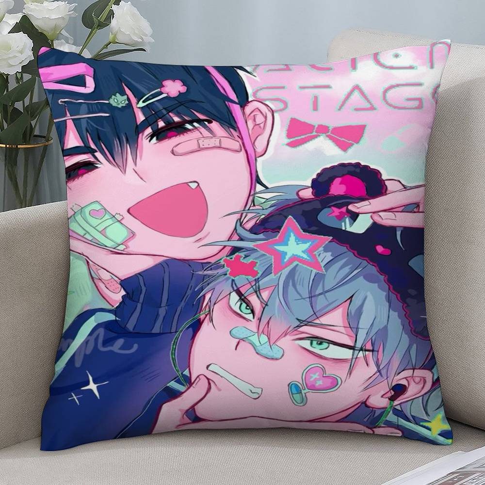 Anime Alien Stage Ivan Till Pillow Case Short plush Double-sided Print Square Throw Pillow Covers Sofa Home Cushion Decor