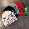 Letter Fashion Knit Cap For Unisex Winter Warmth And Windproof Sun Protection
