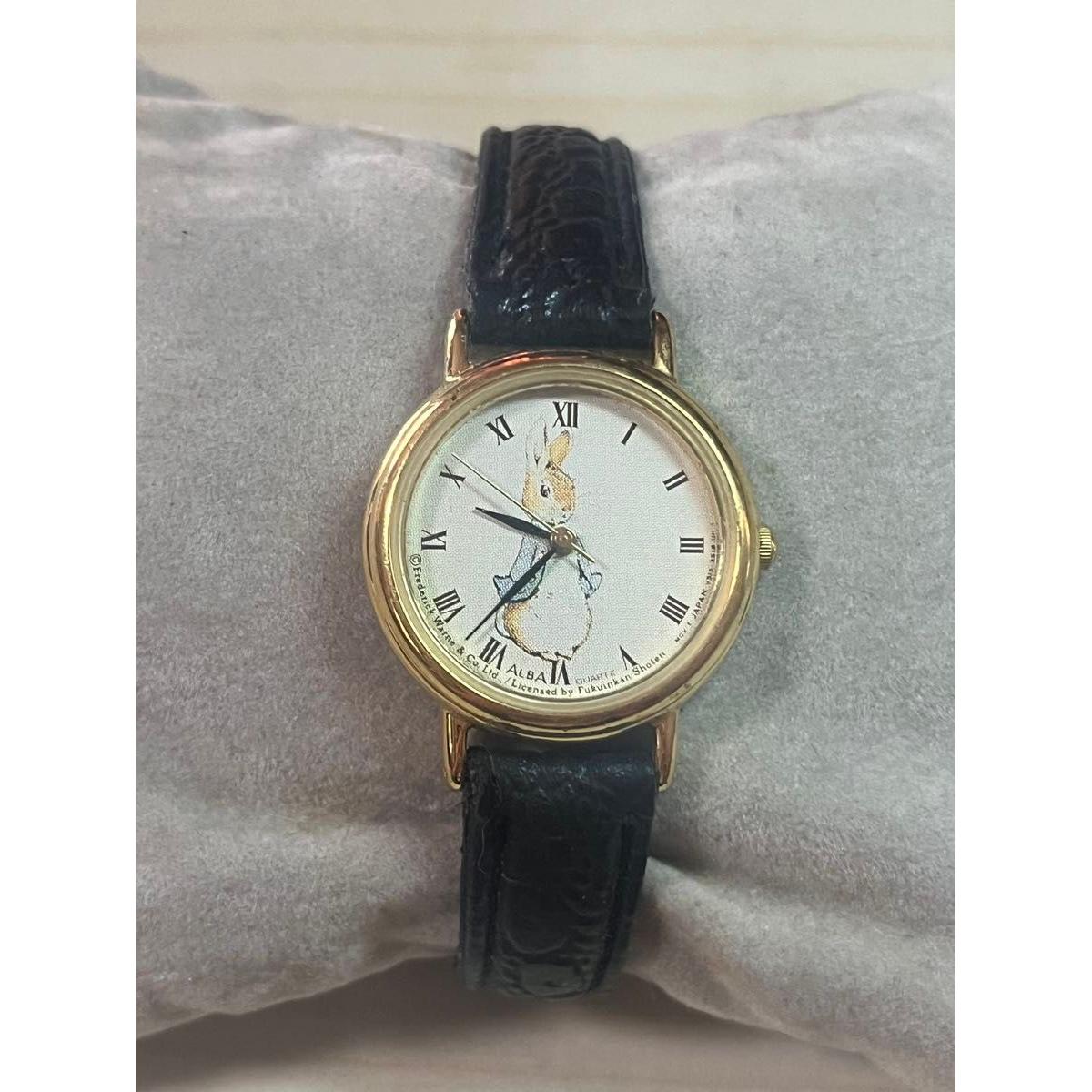 ALBA Peter Rabbit Quartz Watch Gold Black V515-6420