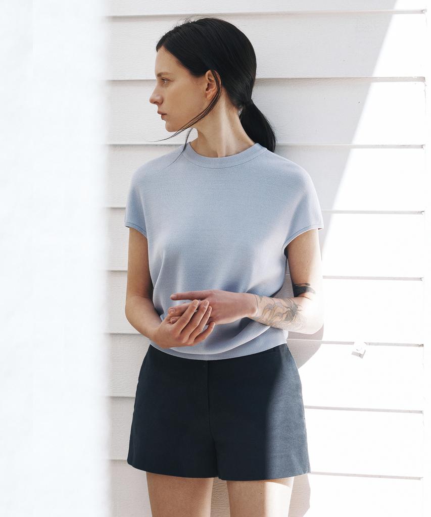 Aesmoeo Lea Dolman Sleeve Knit (Soft Blue)