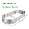 Outdoor 6.5ft Oval Raised Garden Bed GRS Certified Galvanized Metal Planter Box Rot-Resistant Recycled Eco-Friendly Material Pl