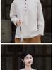 Women's Spring-Summer Ramie Zen Practice Top - Chinese Retro Style