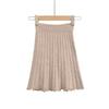 Elegant Korean Style A-Line Knit Skirt: High-Waisted, Slimming, Pleated, Versatile, Age-Reducing - Autumn/Winter 2025 Collection.