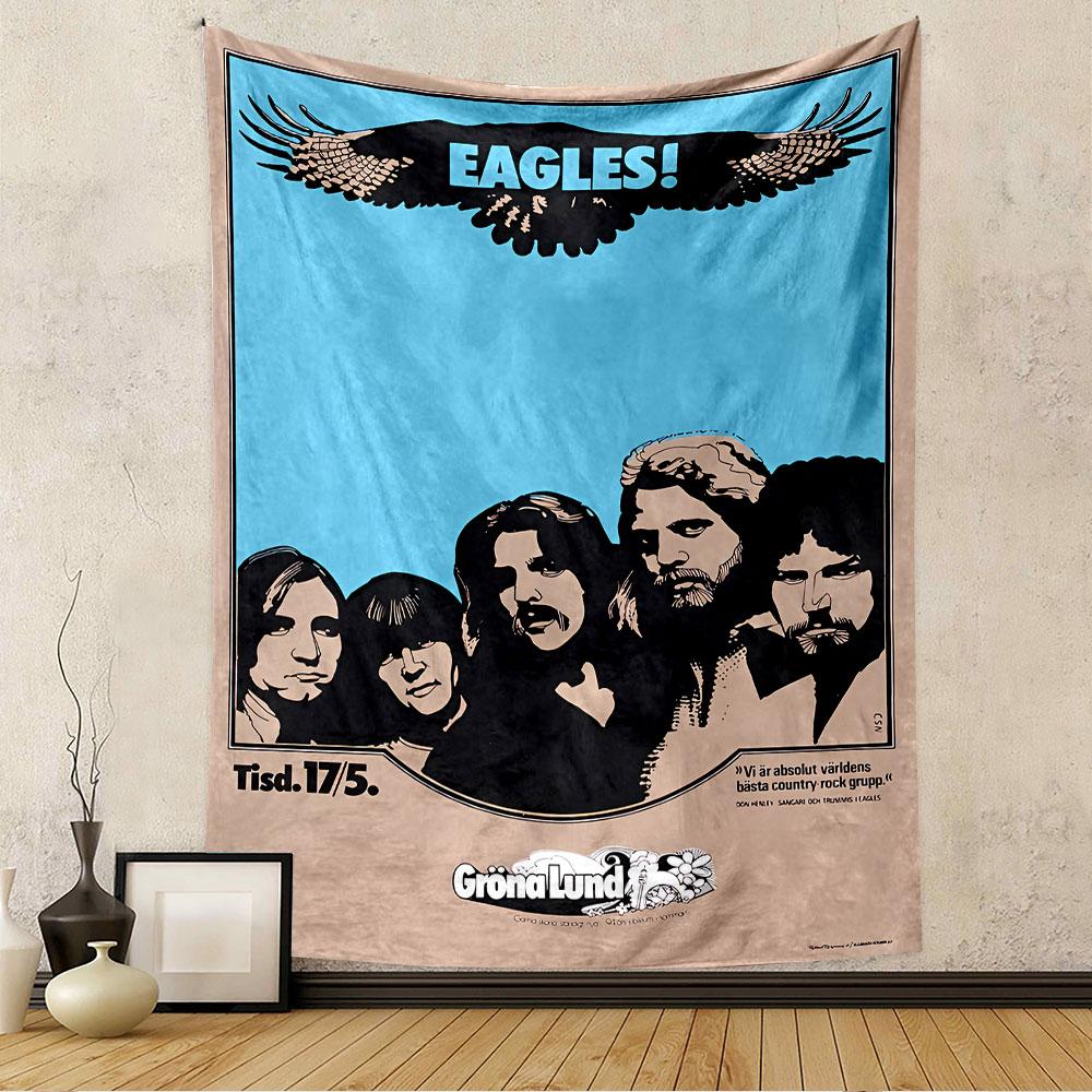 Гобелен с изображением концерта Eagles, Настенное панно, Постер рок-шоу, Настенный декор для спальни, гостиной, общежития