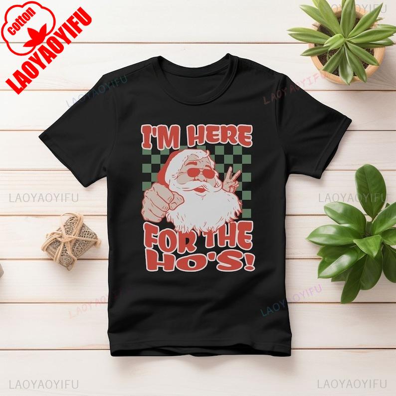 New Arrival Unique Rude Santa Christmas High Quality Cotton Allmatch Regular TShirt Xmas Gift Unisex Adult Hot Sale TShirt