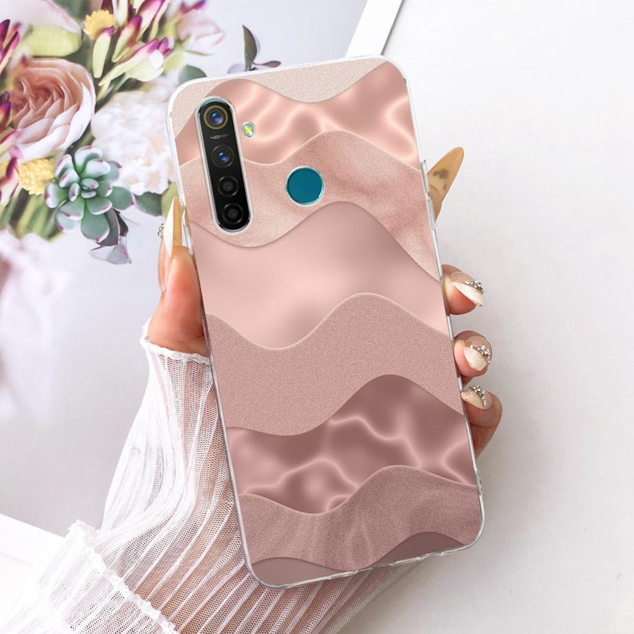 For Realme 5 5i 5S Realme5 Pro Luxury Bow Flowers Painted Cover Soft Silicone Phone Case For Realme 5 Pro 5i 5S Back Cover Coque