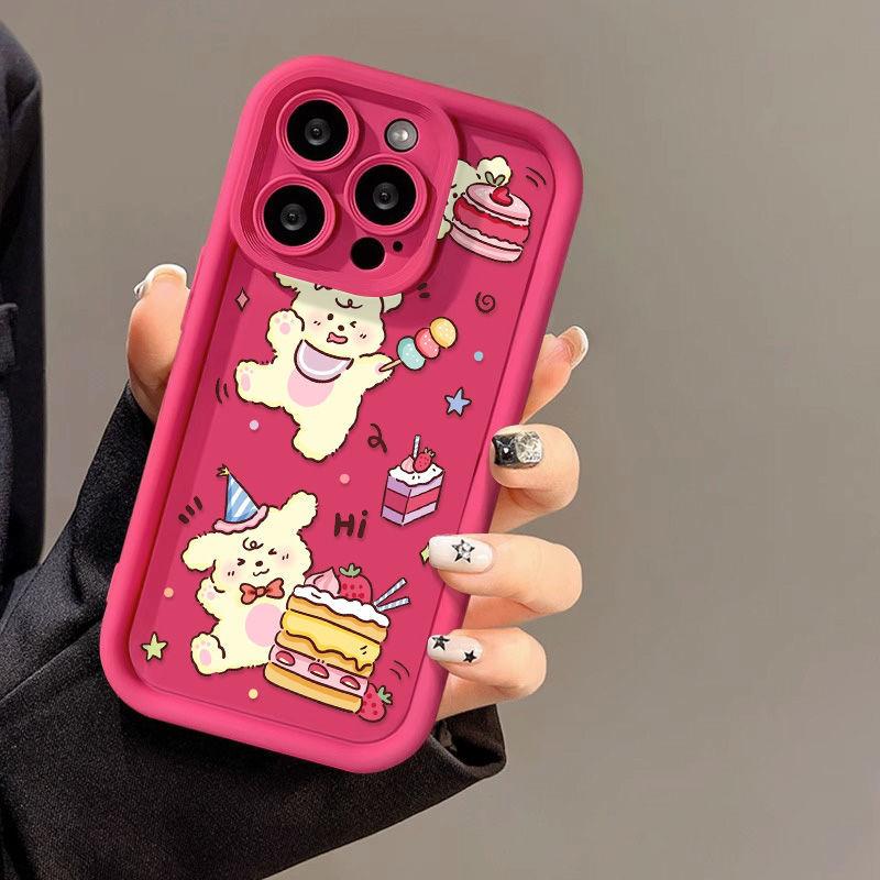 Cake Line Puppy for iPhone17PorMax Phone Case 14 Apple 13 Frosted 12/15 All Inclusive