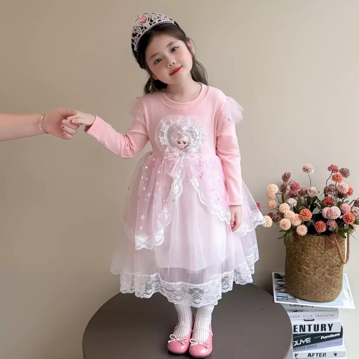 

Spring/Summer Children s Elsa Princess Dress 120 cm
