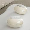 Desktop oval Tissue Box Home Office bathroom Organizer Premium Workstation Paper Dispenser Living Room Decor Tissue Case