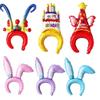 Graduation Season Children'S Baby Aluminum Film Handheld Stick Kindergarten Headband Headband Inflatable Balloon Street Stall Cartoon Headgear