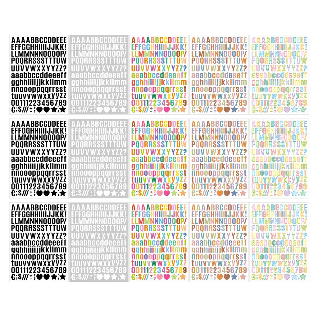 0.5-inch English Letter Sticker Ins Wind Small Size Waterproof Card Decorative Digital Letter Hand Account Sticker