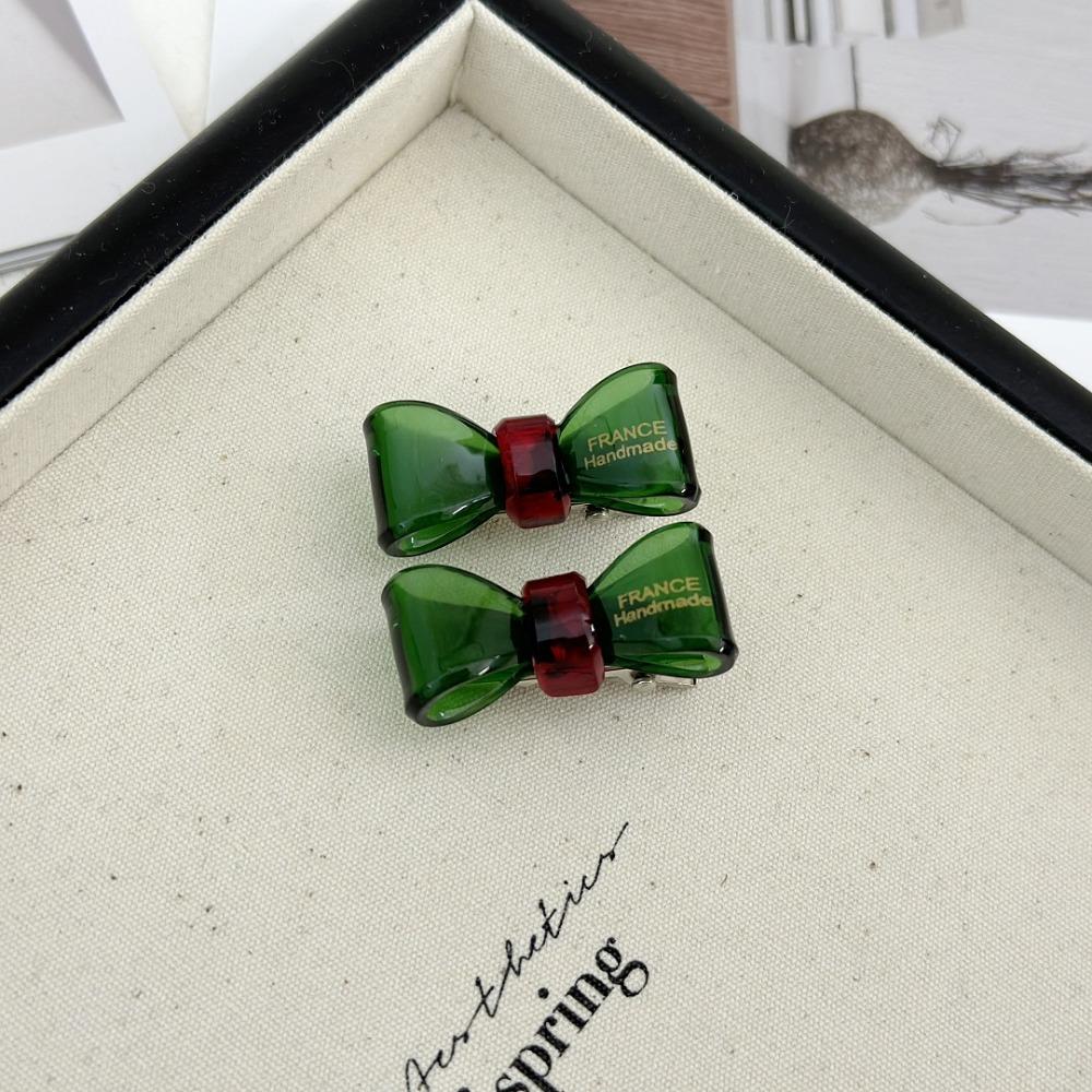 Gold Label Hairpin Waterproof Mini Duckbill Clip Hair Accessories Acetic Acid Bow Hair Clip  Party