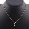 NINA RICCI Earing set Necklace Plated Gold/Rhinestone 4.1g Women Used