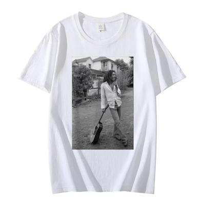 Bob Marley Black White Guitar Novelty T Shirt Summer Men Women Vintage Hip Hop Oversized Short Sleeve T-shirts Gothic Streetwear