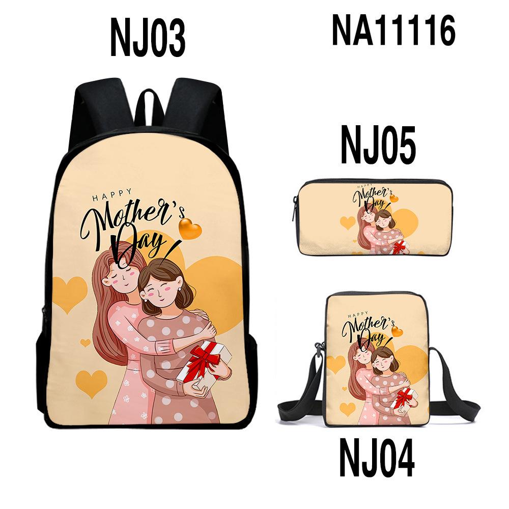 Iconic Kotaro Lives Alone Anime 3D Design 3pcs/Set pupil Learner Bags Everyday Laptop Everyday Backpack Sling Carry Tote Pencil Pouch