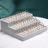 Frosted Velvets Jewelry Presentation Tray 3 Step Trapezoid Shelf Sturdy Base For Earring Retail Displays